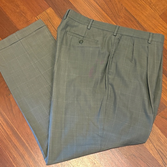 Louis Raphael Tailored Brown Dress Pants 40 x 32 - Picture 1 of 12